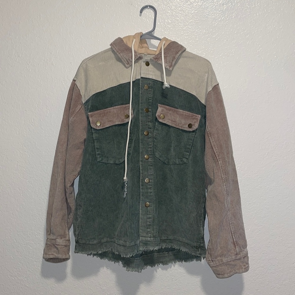 Hooded Corduroy Jacket